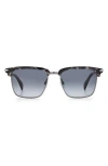 Rag & Bone 54mm Rectangular Sunglasses In Black Grey Havana