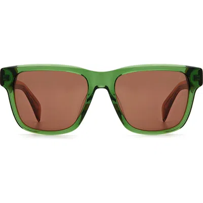 Rag & Bone 54mm Rectangular Sunglasses In Green