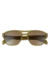 Rag & Bone 54mm Rectangular Sunglasses In Green
