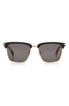 Rag & Bone 54mm Rectangular Sunglasses In Matte Black