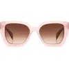 Rag & Bone 54mm Rectangular Sunglasses In Pink/brown Gradient