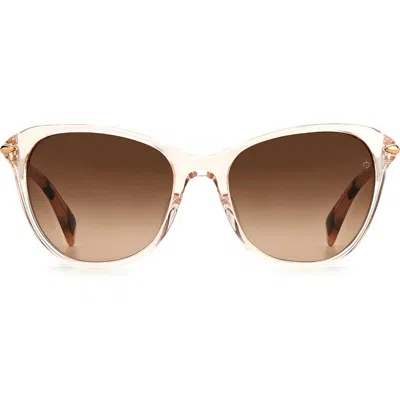 Rag & Bone 55mm Cat Eye Sunglasses In Pink/brown Gradient