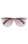 Rag & Bone 55mm Gradient Rectangle Sunglasses In Grey/brown Gray Grad