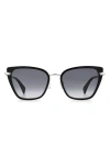 Rag & Bone 56mm Gradient Cat Eye Sunglasses In Black