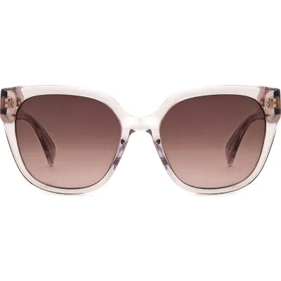 Rag & Bone 56mm Gradient Polarized Square Sunglasses In Beige/brown Gradient