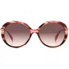 Rag & Bone 56mm Gradient Round Sunglasses In Pink Horn/brown Gradient