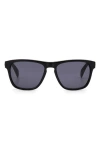 Rag & Bone 56mm Rectangle Sunglasses In Black