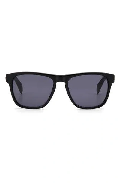 Rag & Bone 56mm Rectangle Sunglasses In Black