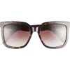 Rag & Bone 56mm Square Sunglasses In Havana