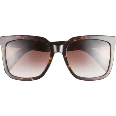 Rag & Bone 56mm Square Sunglasses In Havana