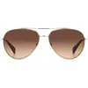 Rag & Bone 58mm Gradient Aviator Sunglasses In Gold
