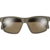 Rag & Bone 58mm Rectangular Sunglasses In Matte Green