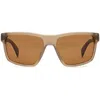 Rag & Bone 58mm Rectangular Sunglasses In Matte Grey Brown