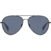 Rag & Bone 59mm Aviator Sunglasses In Dark Ruth Grey/grey