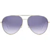 Rag & Bone 59mm Aviator Sunglasses In Gold/grey Ms Silver