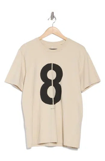 Rag & Bone 8 Cotton Graphic T-shirt In Washed Light Tan