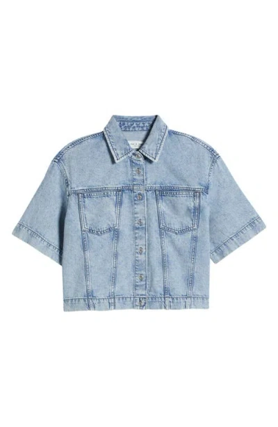 RAG & BONE RAG & BONE ABBY CROP DENIM BUTTON-UP SHIRT