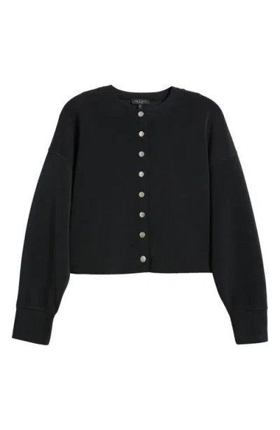 Rag & Bone Abby Scuba Cardigan In Black