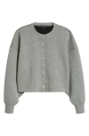 Rag & Bone Abby Scuba Knit Cardigan In Hthrgry