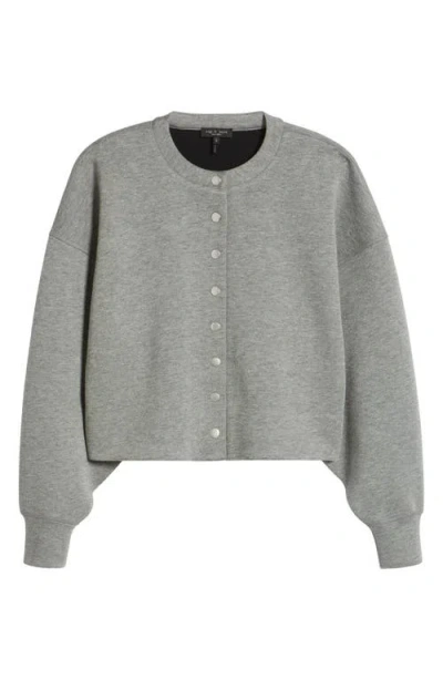 Rag & Bone Abby Scuba Knit Cardigan In Hthrgry