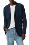 Rag & Bone Achilles Navy Cotton Blend Knit Sport Coat In Ink Blue