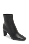 Rag & Bone Aja Leather Ankle Zip Booties In Black