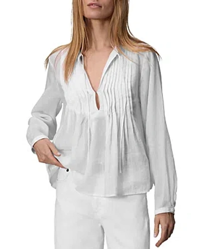 Rag & Bone Amaris Ramie Top White