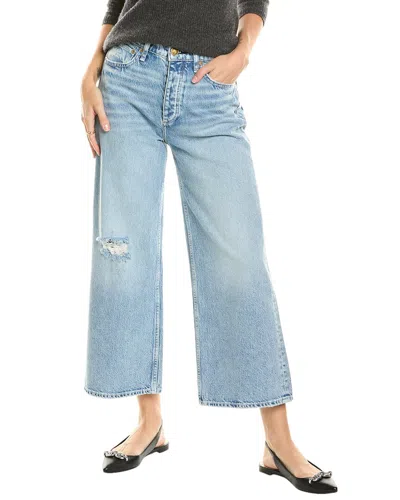 Rag & Bone Andi High-rise Malvern Ankle Wide Leg Jean In Blue