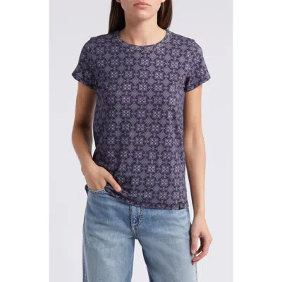 Rag & Bone Printed Stretch-pima Cotton-jersey T-shirt In Nachtblau