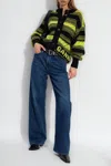 Rag & Bone Andi Cropped High-rise Wide-leg Jeans In Navy Blue