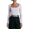 Rag & Bone Asher Rib Long Sleeve Top In Lavender