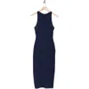 Rag & Bone Asher Rib Tank Dress In Navy