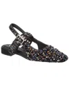 Rag & Bone Astra Buckle Boucle Slingback Flats In Black