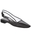 Rag & Bone Astra Mesh Buckle Slingback Ballerina Flats In Black