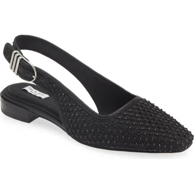 Rag & Bone Astra Slingback Flat In Black Denim