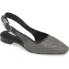Rag & Bone Astra Mesh Rhinestone Slingback Ballerina Flats In Grey Denim