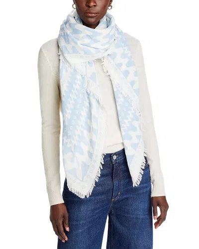 Rag & Bone Astra Swiggly Scarf In Pale Blue