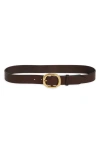 Rag & Bone Baby Spire Hip Belt In Dark Espresso