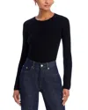 Rag & Bone Audrina Long Sleeve Tee In Black
