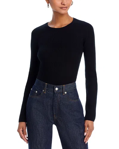 Rag & Bone Audrina Long Sleeve Tee In Black