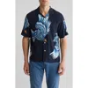 Rag & Bone Men's Avery Eagle Relaxed-fit Camp Shirt In Navy Eagle