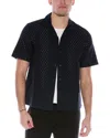 Rag & Bone Avery Resort Diamond Jacquard Shirt In Blue
