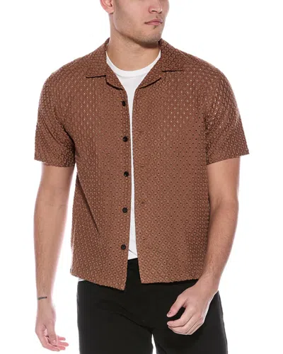 Rag & Bone Avery Hemd Aus Lyocell Mit Lochstickerei In Hellbraun