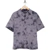 Rag & Bone Avery Washed Camp Shirt In Charcoal Grey