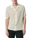 Rag & Bone Zig-zag Avery Short Sleeve Shirt In Ivory