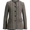 Rag & Bone Bartlet Tweed Boucle Single-breasted Jacket In Blackmult