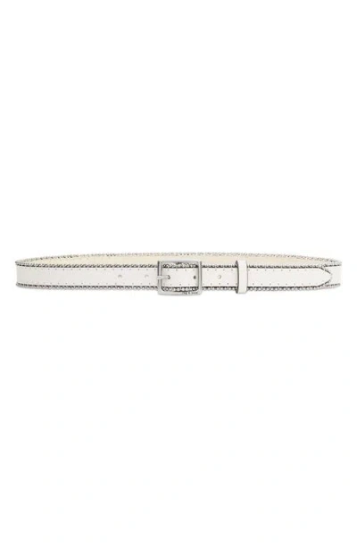 Rag & Bone Women's Beaded Chain Baby Boyfriend Belt In Antqwht