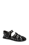Rag & Bone Beau Studded Leather Fisherman Sandals In Black Leather