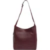 Rag & Bone Belize Leather Shopper Bag In Wine
