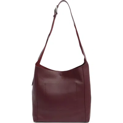 Rag & Bone Belize Leather Shopper Bag In Wine